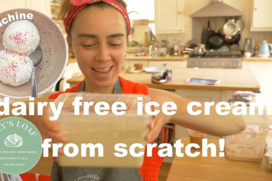 Making dairy free ice cream from scratch no machine! | micro bakery diaries