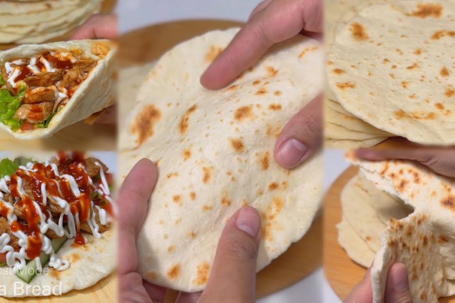 PITA BREAD Recipe | Flat bread for wraps, shawarma, pita pockets, hummus-stuffed pitas and more.