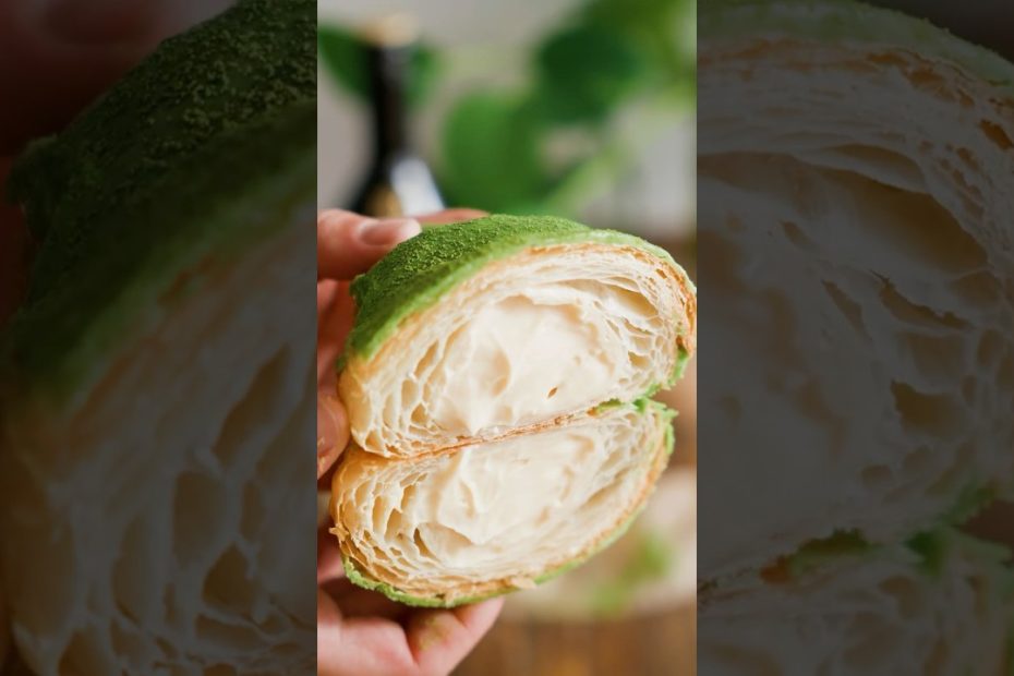 Baileys Matcha Croissant #sourdoughcroissant #croissantlover  #stpaddysday