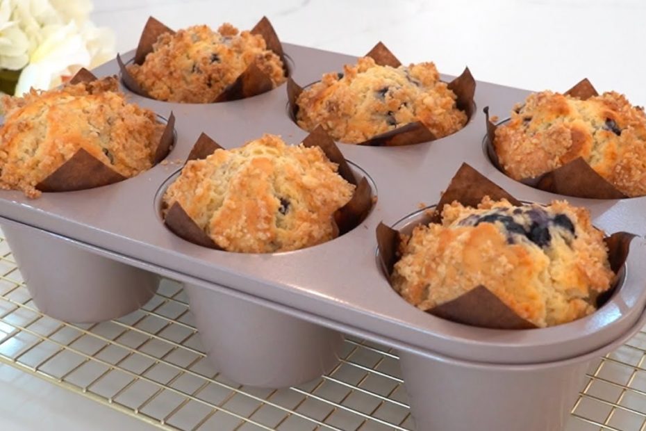 Bakery Style Blueberry Muffin moist, light and airy