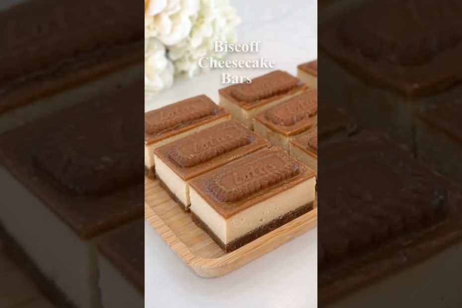 BISCOFF CHEESECAKE BARS    #nobake #cheesecake #biscoff #savoreasy