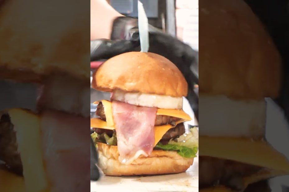 ４５歳から田舎で始めた絶品グルメバーガー店が大繁盛！【ROUTE 65】#bread #shorts #hamburger #japanesefood #asmr #ものがたりドキュメンタリー