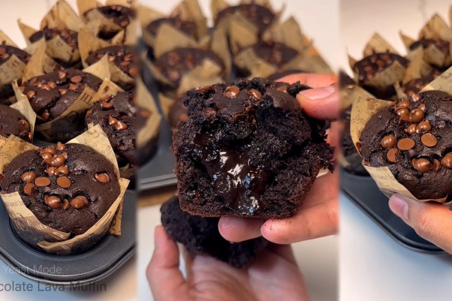 CHOCOLATE LAVA MUFFIN | Moist Triple Chocolate Muffin Recipe