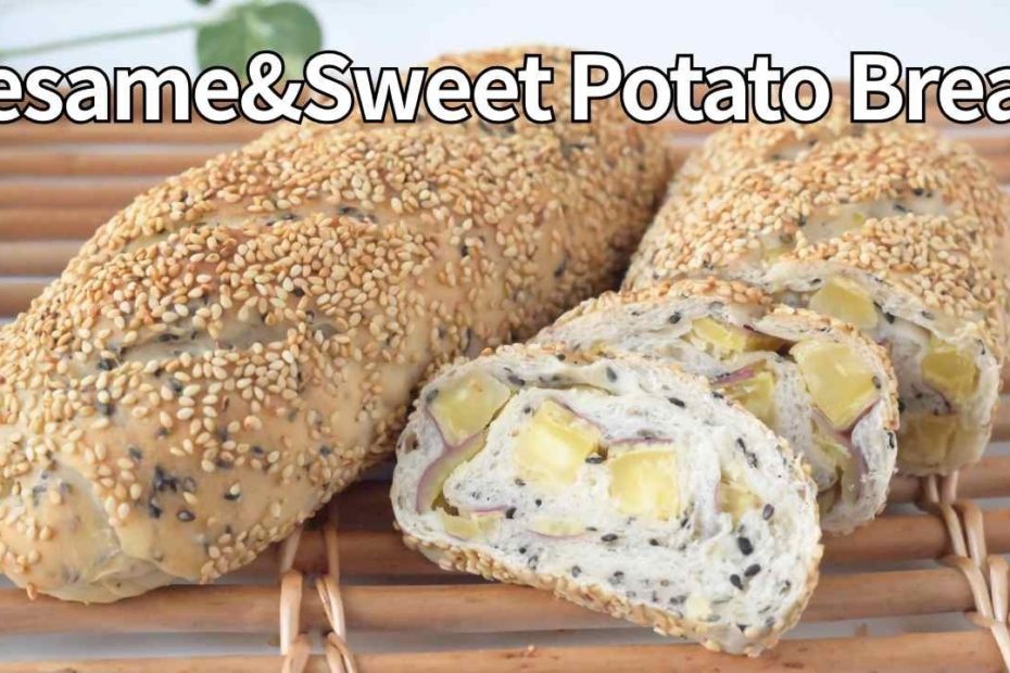Japanese Sesame Sweet Potato Bread | Fall Bakery Favorite!